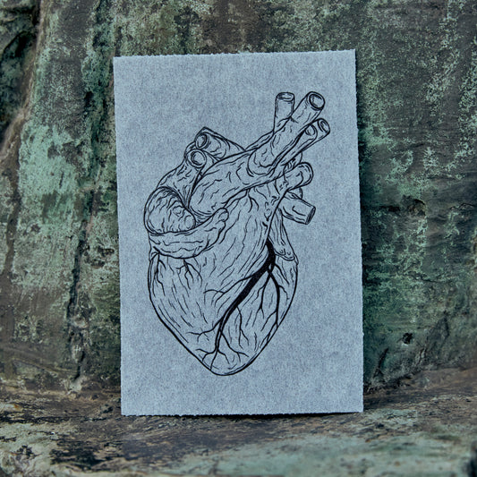 Postkarte "Heart" in Filzoptik