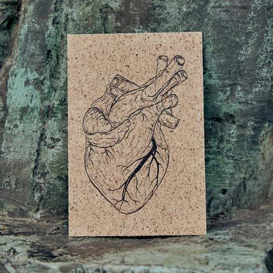 Postkarte "Heart" in Korkoptik