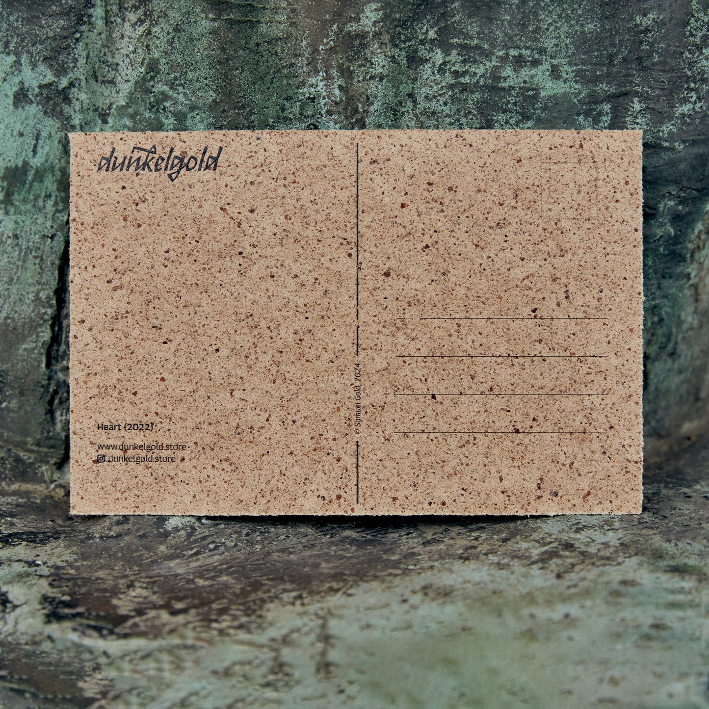 Postkarte "Heart" in Korkoptik
