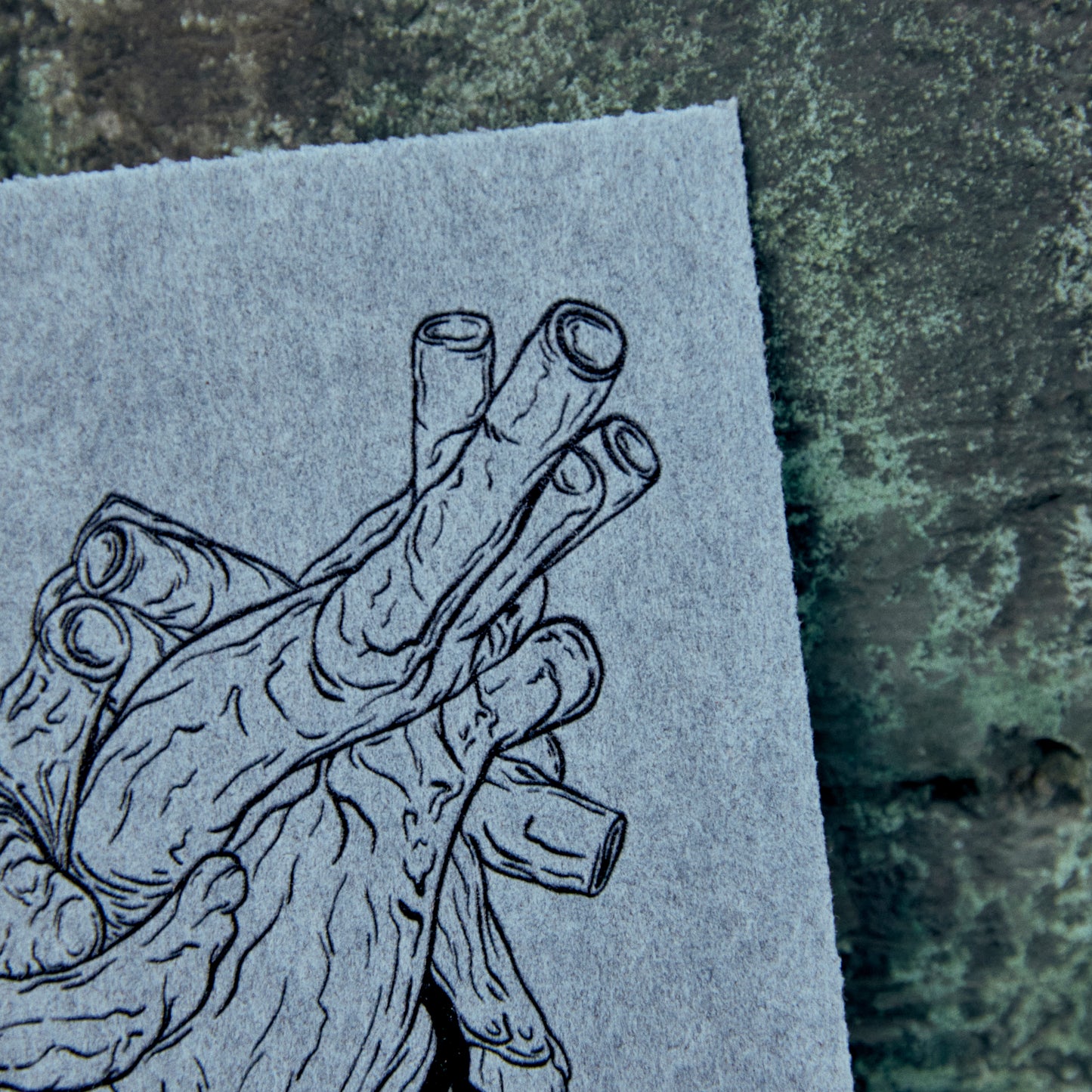 Postkarte "Heart" in Filzoptik